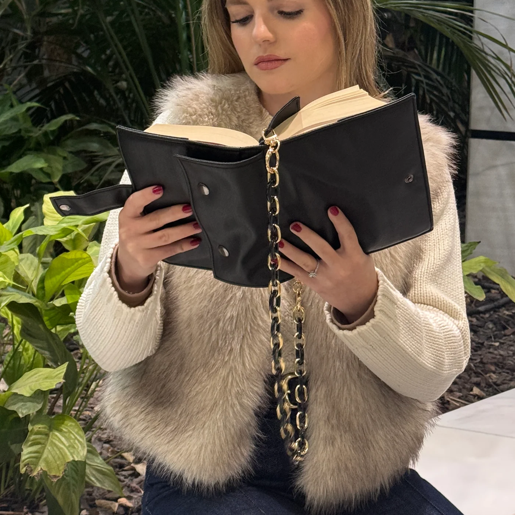 Navy Chain Book Bag by Halen Endless — view 2