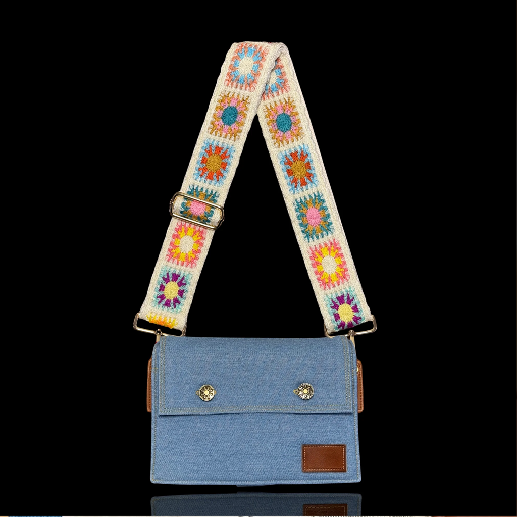 Denim Crochet Book Bag by Halen Endless — view 1