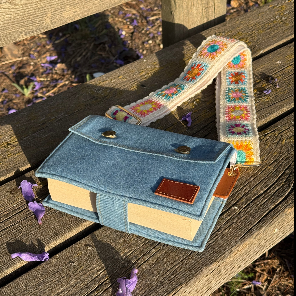 Denim Crochet Book Bag by Halen Endless — view 3