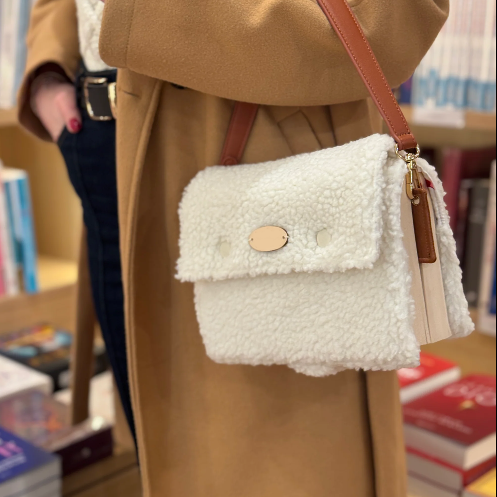 Cream Teddy Book Bag by Halen Endless — view 4