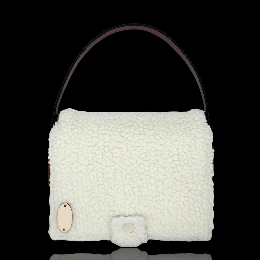 Cream Teddy Book Bag by Halen Endless — view 2