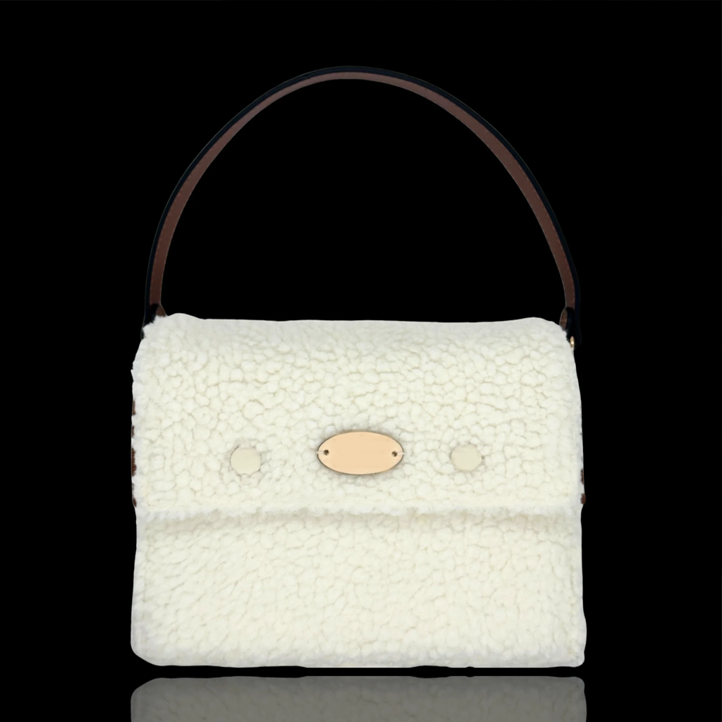 Cream Teddy Book Bag by Halen Endless — view 1