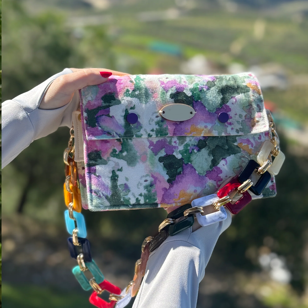 Watercolor Floral Book Bag by Halen Endless — view 4